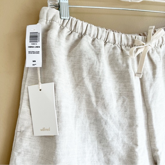 New Aritzia WILFRED Omnia Linen Shorts in Natural Ecru size Medium SOLD - Picture 9 of 15